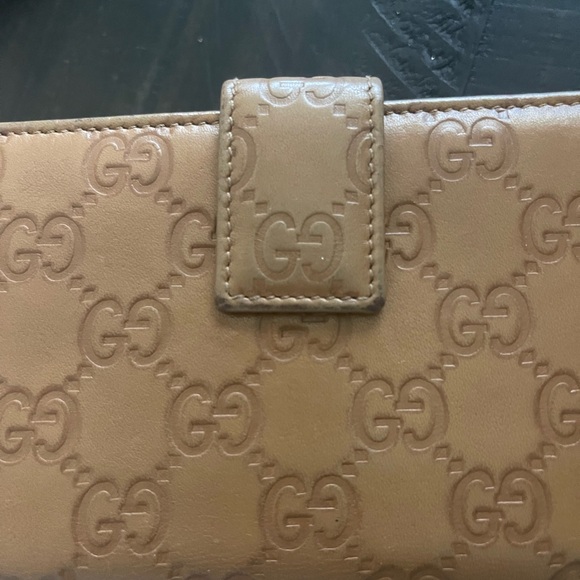 EUC GUCCI BROWN LONG WALLET W 47' CHAIN - Picture 6 of 14